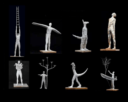models of Geoffrey Ricardo's sculptures for the Kororoit Creek Trail